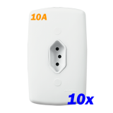 Kit 10 Tomadas 10a - Mônaco Dicompel